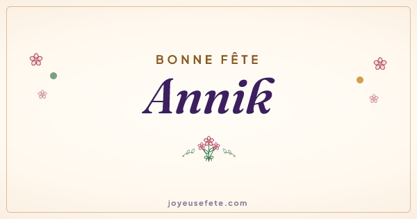Image « Bonne fête Annik » au format large