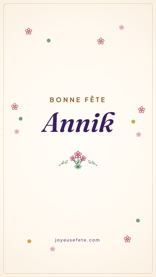 Image « Bonne fête Annik » au format story