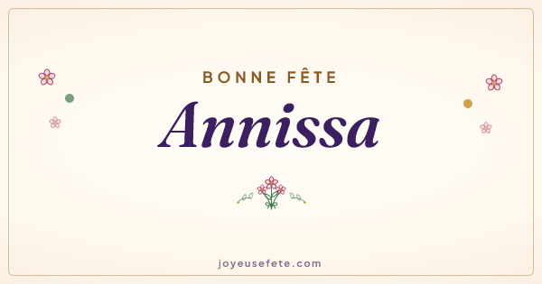 Image « Bonne fête Annissa » au format large