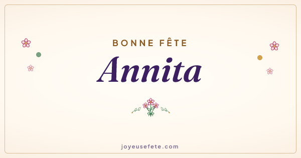 Image « Bonne fête Annita » au format large