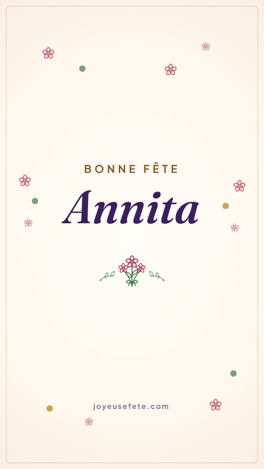 Image « Bonne fête Annita » au format story