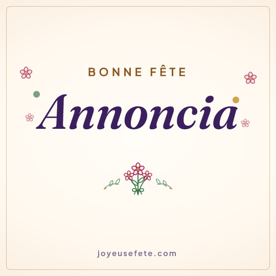 Image carrée « Bonne fête Annoncia » pour WhatsApp
