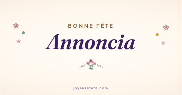 Image « Bonne fête Annoncia » au format large
