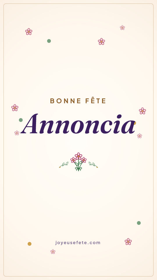 Image « Bonne fête Annoncia » au format story