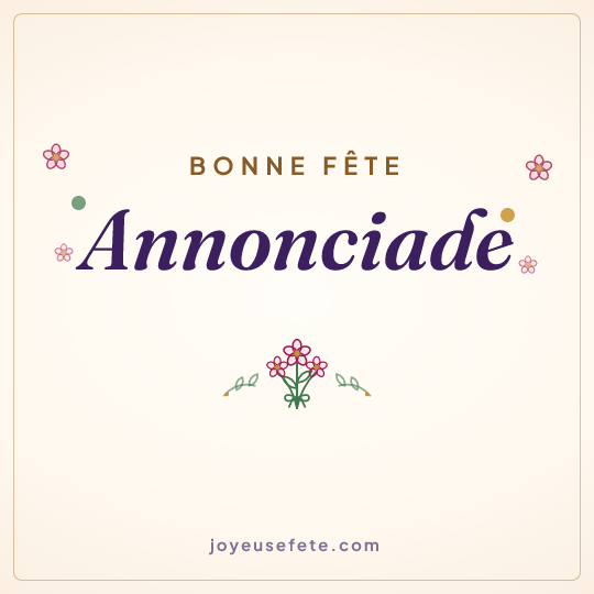 Image carrée « Bonne fête Annonciade » pour WhatsApp