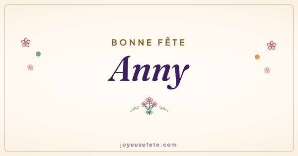 Image « Bonne fête Anny » au format large