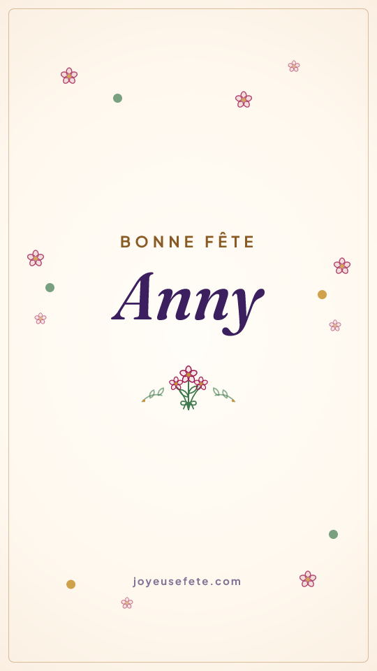 Image « Bonne fête Anny » au format story