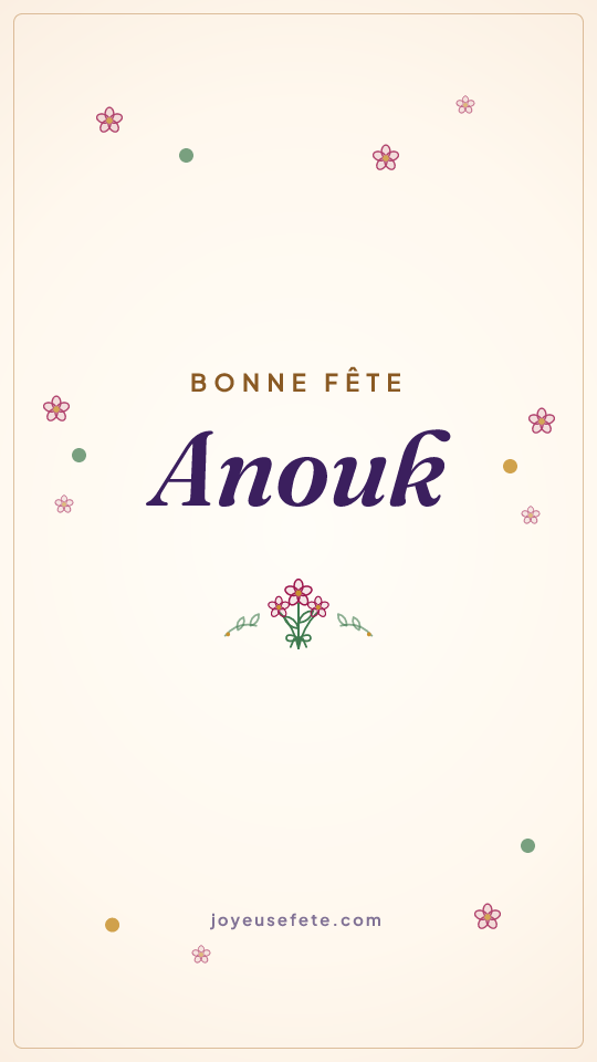 Image « Bonne fête Anouk » au format story