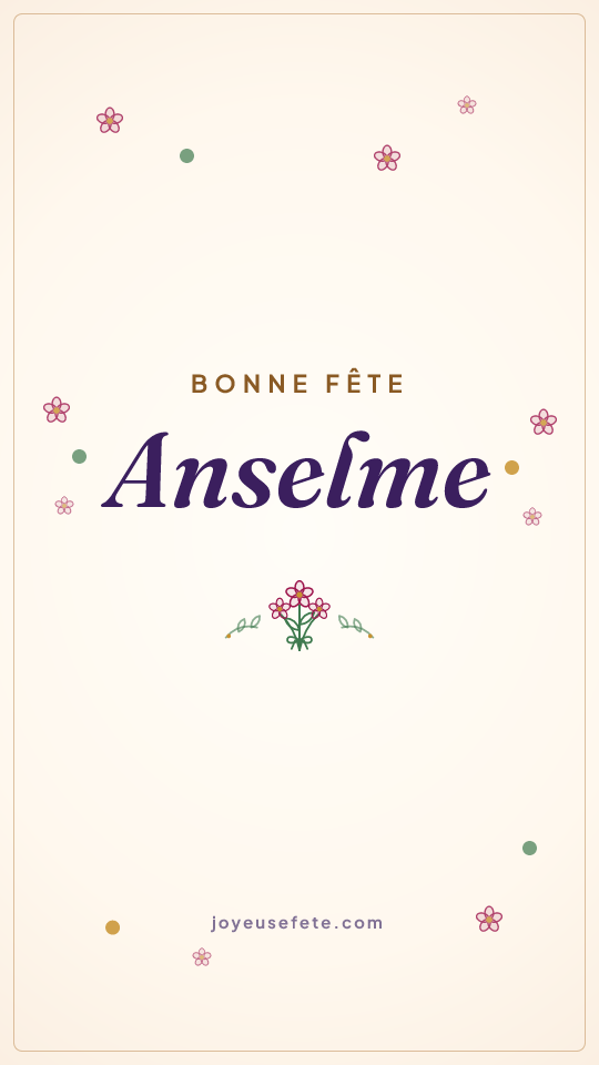 Image « Bonne fête Anselme » au format story