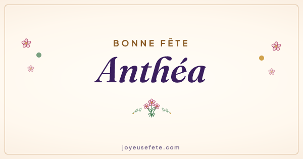 Image « Bonne fête Anthéa » au format large