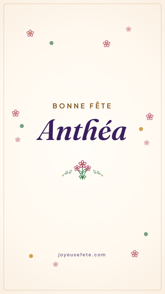 Image « Bonne fête Anthéa » au format story