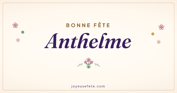 Image « Bonne fête Anthelme » au format large