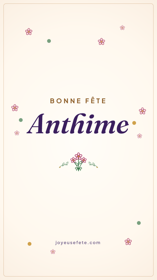 Image « Bonne fête Anthime » au format story
