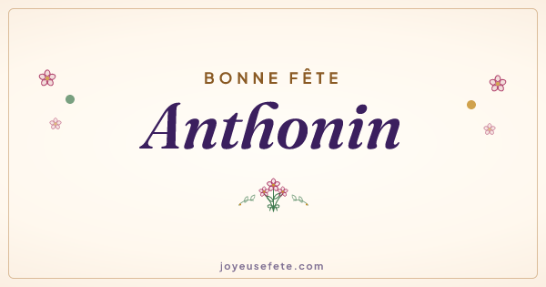Image « Bonne fête Anthonin » au format large