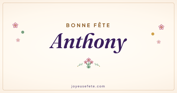 Image « Bonne fête Anthony » au format large