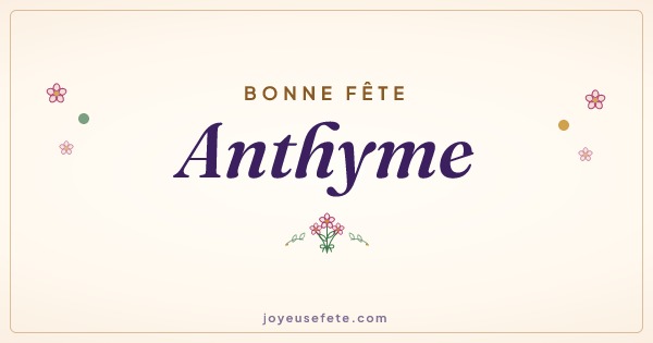 Image « Bonne fête Anthyme » au format large