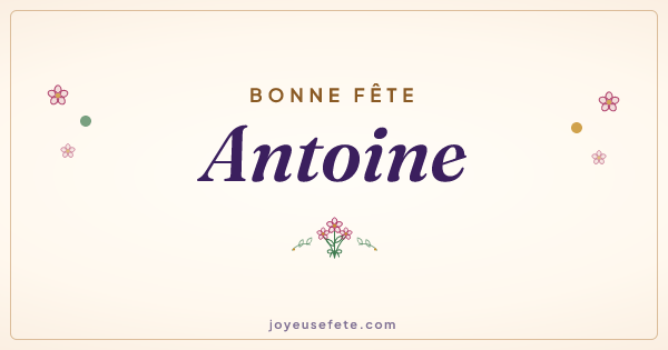 Image « Bonne fête Antoine » au format large