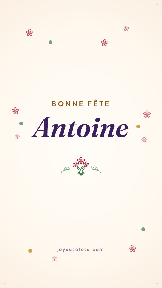 Image « Bonne fête Antoine » au format story