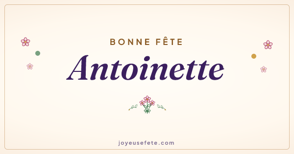 Image « Bonne fête Antoinette » au format large