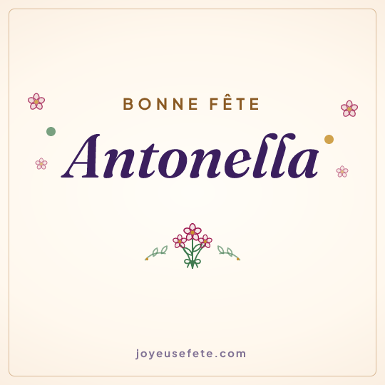 Image carrée « Bonne fête Antonella » pour WhatsApp