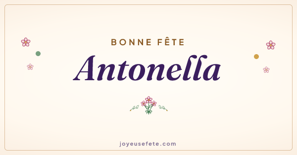 Image « Bonne fête Antonella » au format large