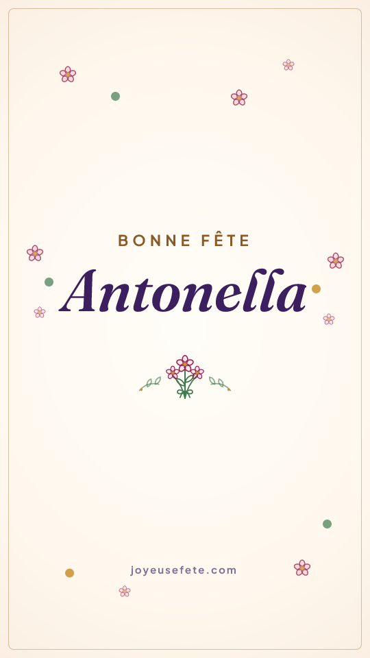 Image « Bonne fête Antonella » au format story