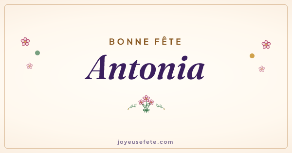 Image « Bonne fête Antonia » au format large