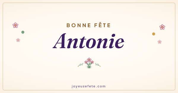 Image « Bonne fête Antonie » au format large