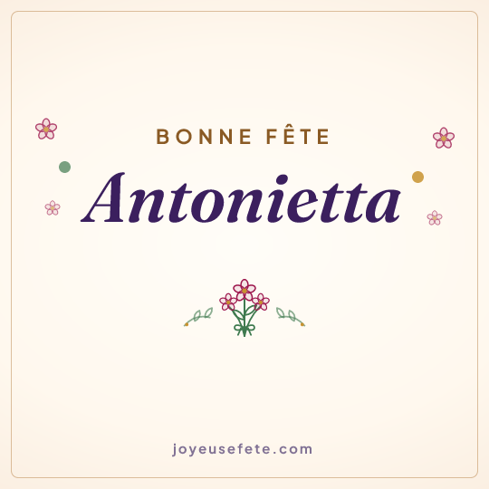 Image carrée « Bonne fête Antonietta » pour WhatsApp