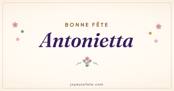 Image « Bonne fête Antonietta » au format large