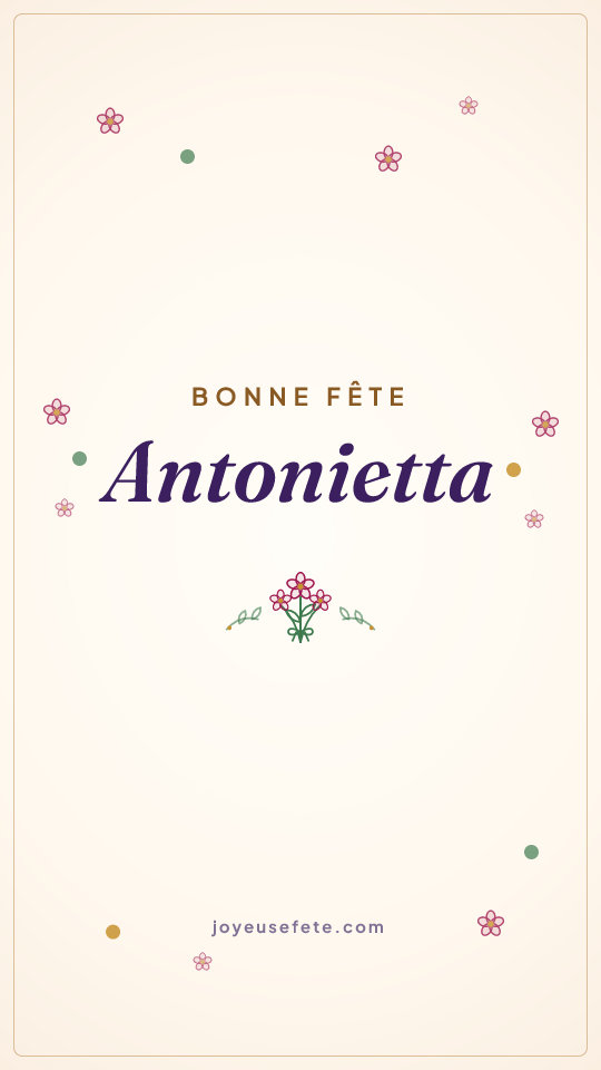Image « Bonne fête Antonietta » au format story