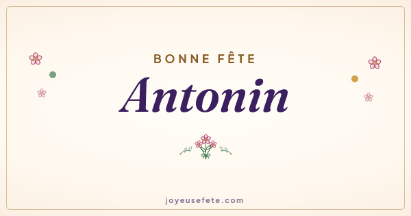 Image « Bonne fête Antonin » au format large