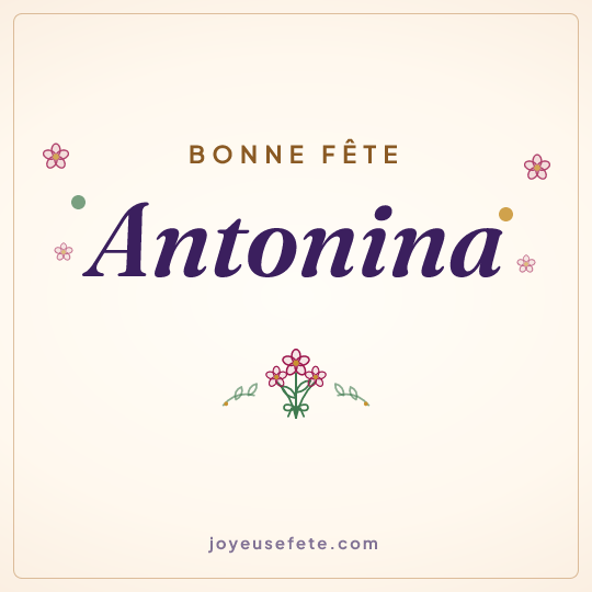 Image carrée « Bonne fête Antonina » pour WhatsApp