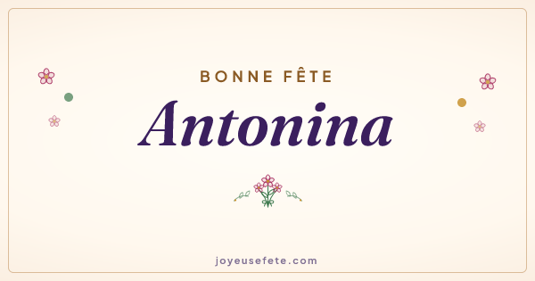 Image « Bonne fête Antonina » au format large