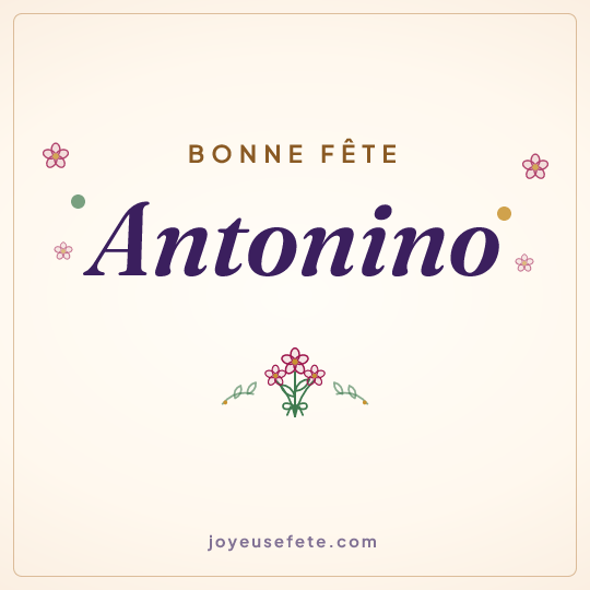 Image carrée « Bonne fête Antonino » pour WhatsApp