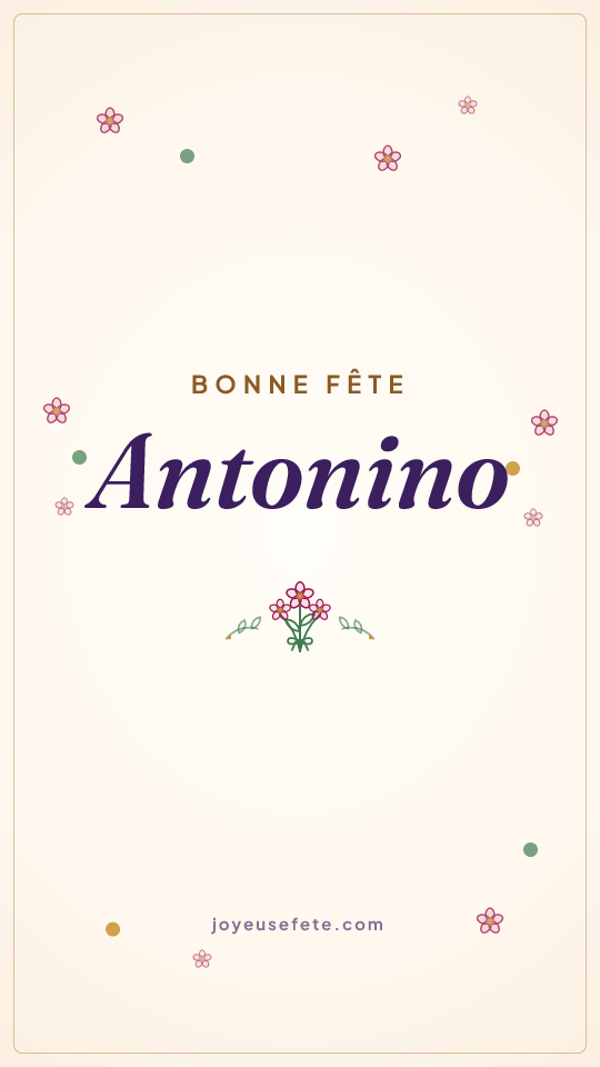 Image « Bonne fête Antonino » au format story