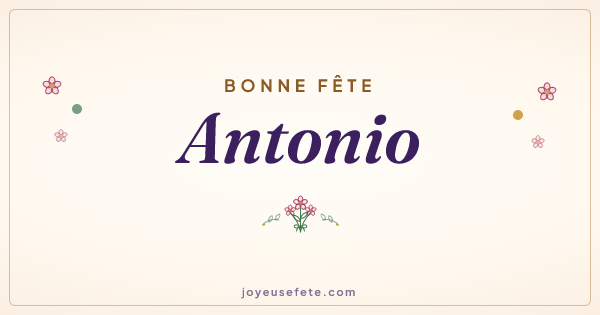 Image « Bonne fête Antonio » au format large