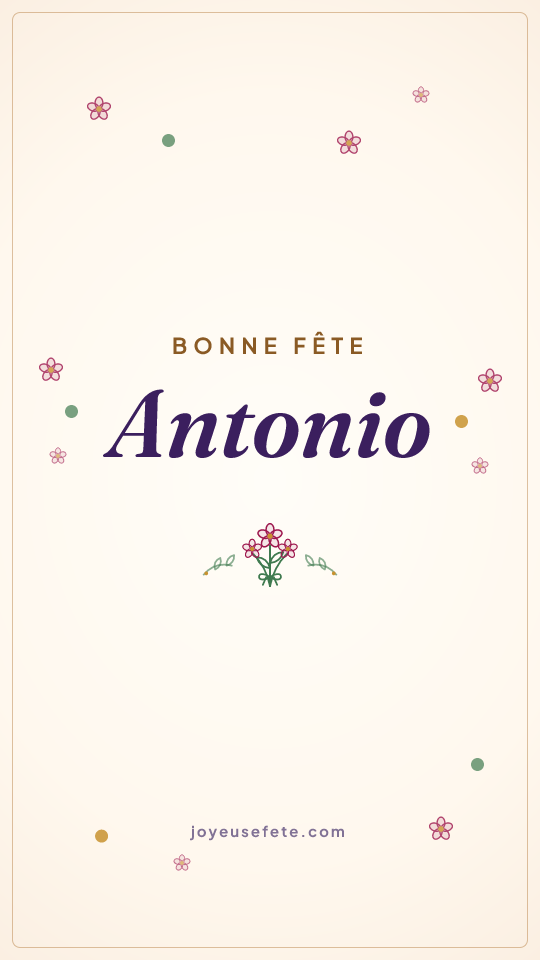Image « Bonne fête Antonio » au format story
