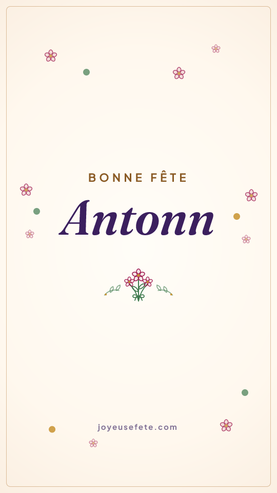 Image « Bonne fête Antonn » au format story