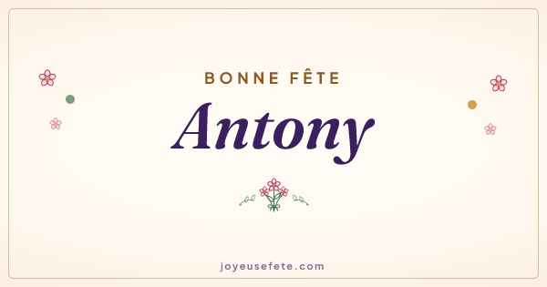 Image « Bonne fête Antony » au format large