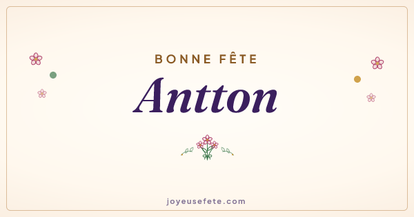 Image « Bonne fête Antton » au format large