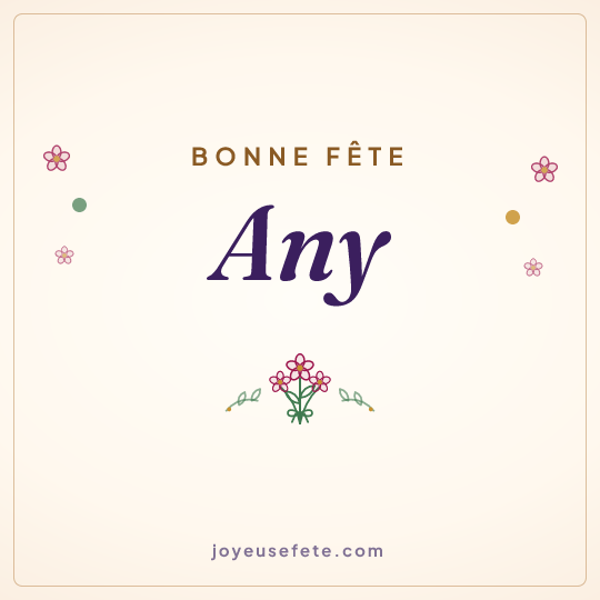 Image carrée « Bonne fête Any » pour WhatsApp