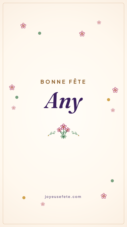 Image « Bonne fête Any » au format story
