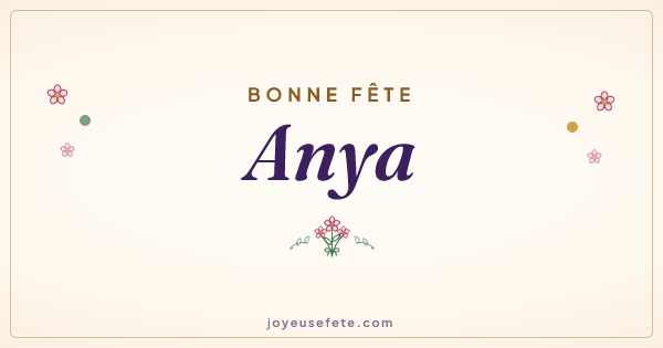 Image « Bonne fête Anya » au format large