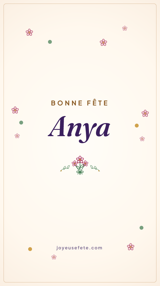 Image « Bonne fête Anya » au format story