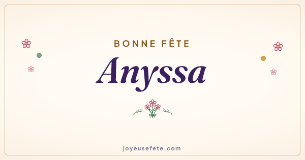 Image « Bonne fête Anyssa » au format large