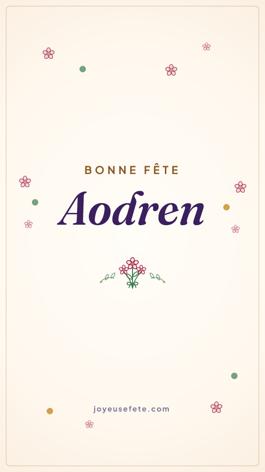 Image « Bonne fête Aodren » au format story