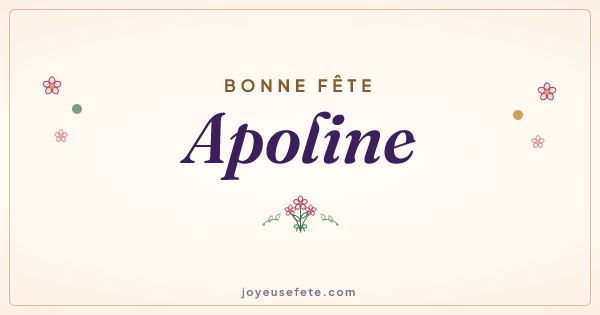 Image « Bonne fête Apoline » au format large