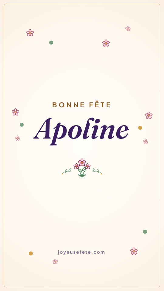 Image « Bonne fête Apoline » au format story