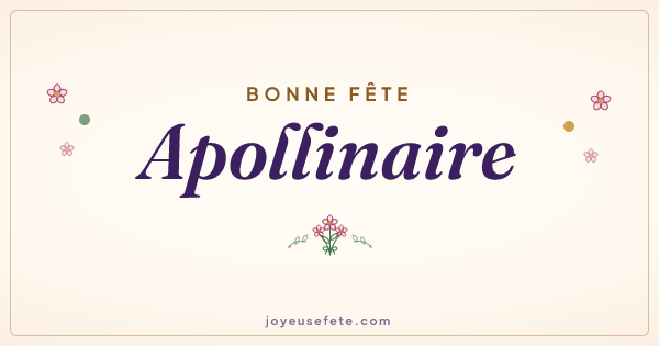 Image « Bonne fête Apollinaire » au format large